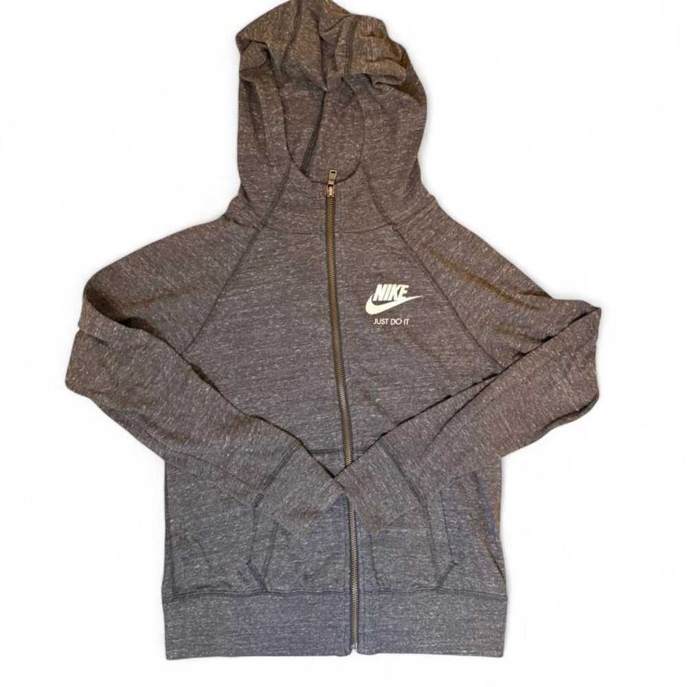 Youth Nike grey zip up sweatshirt Size L